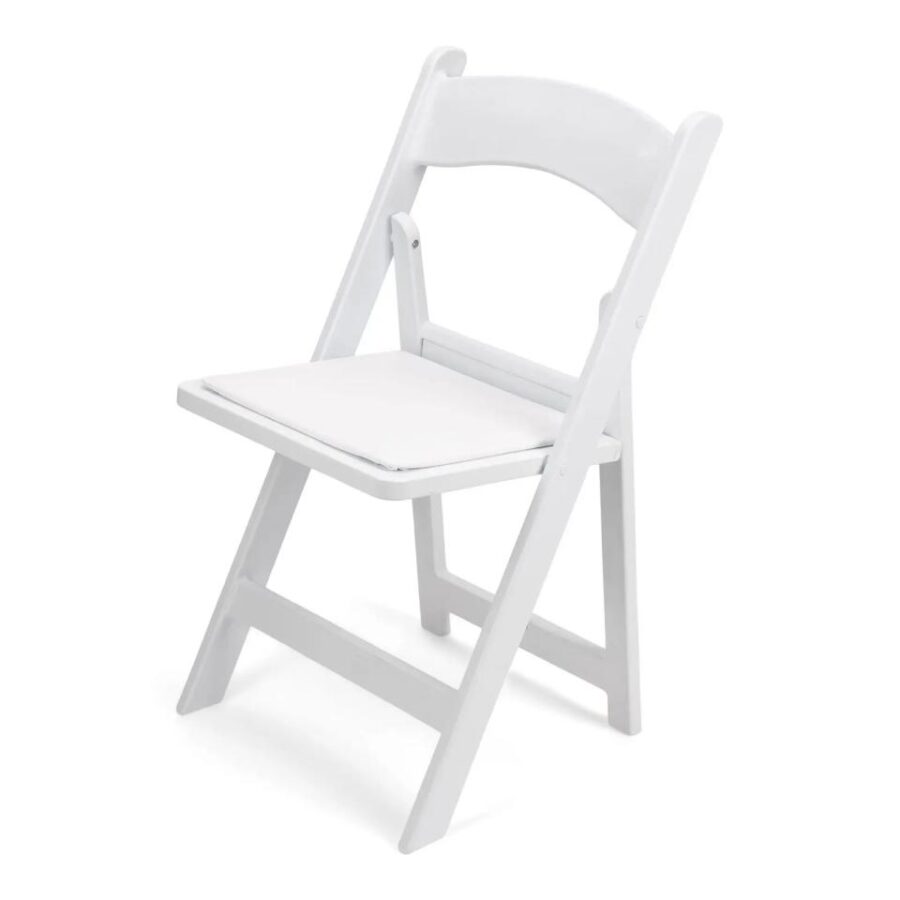 White Resin Folding Chair