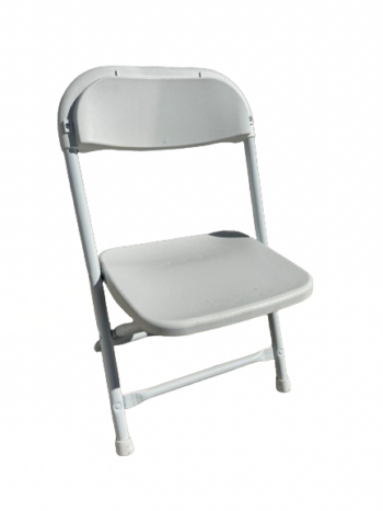 White Poly Kids Folding Chair
