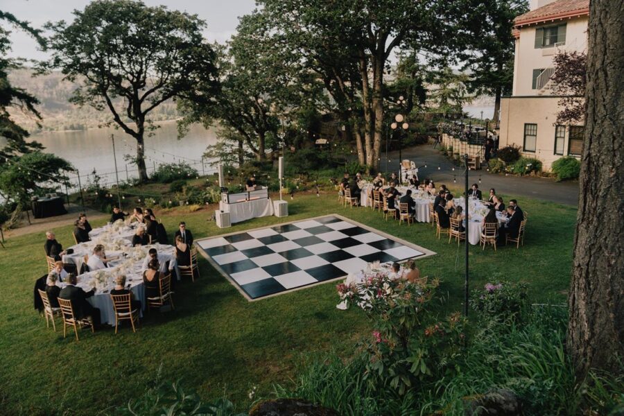 Party Rentals Bend Oregon 26 Black and White Dance Floor