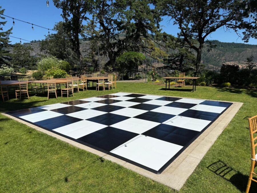 Party Rentals Bend Oregon 24 Black and White Dance Floor