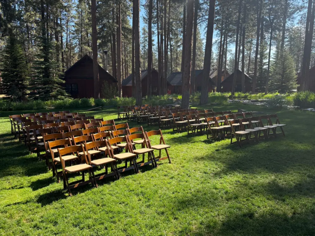Fruitwood Chair Rentals at FivePine in Sisters Oregon