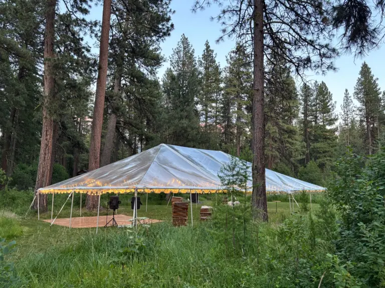 Tent Rentals Clear Canopy with Lighting