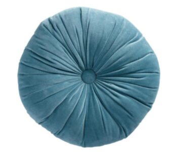 Dusty Blue Velvet Throw Pillow
