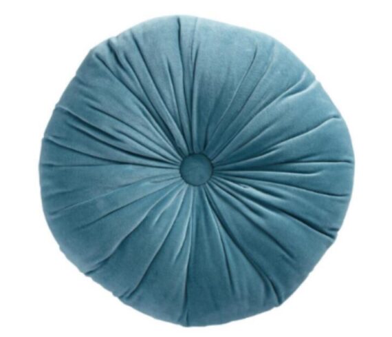 Dusty Blue Velvet Throw Pillow