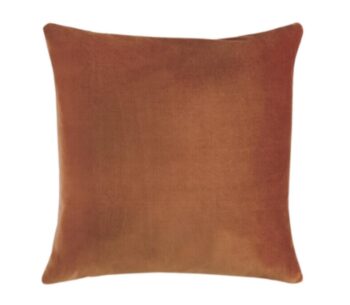 Copper Velvet Throw Pillow