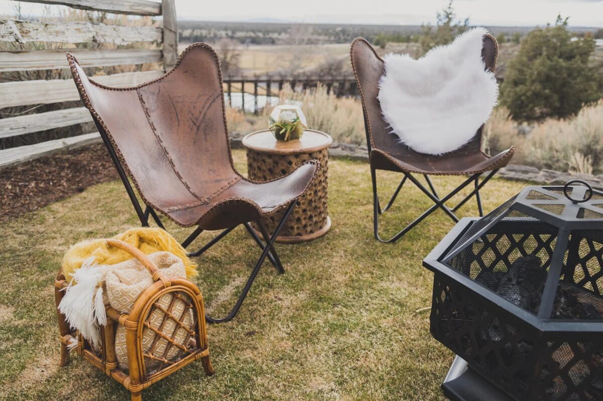 Party Rentals Bend Oregon 21 Leather Butterfly Lounge Chair