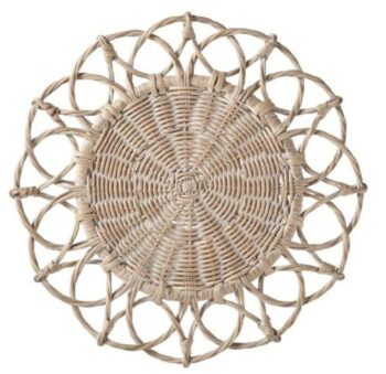 BBJ Whitewash Wicker Placemat