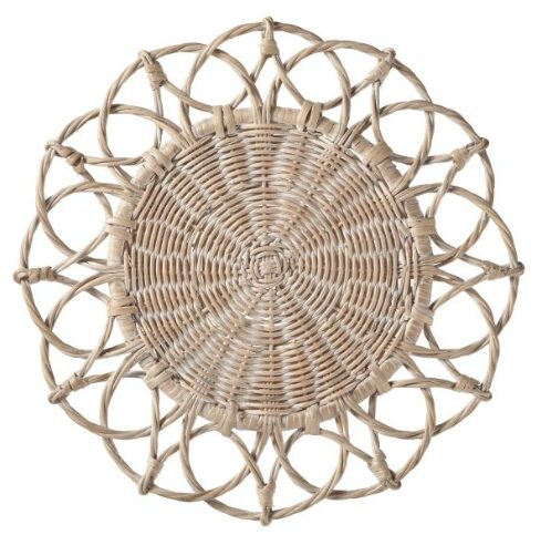BBJ Whitewash Wicker Placemat
