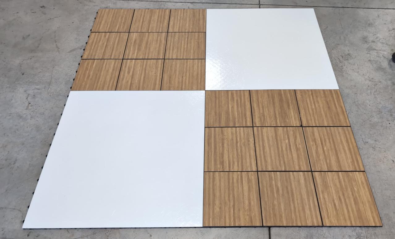 White and Teak Dance Floor