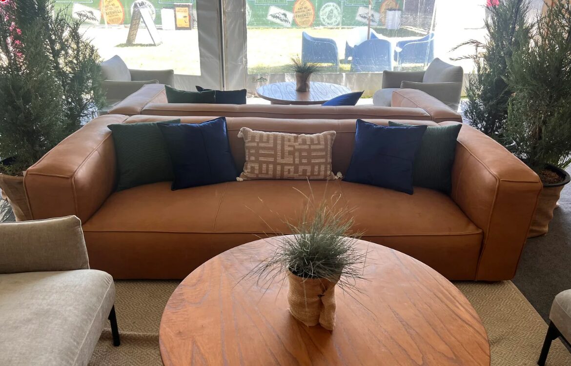 Camel Leather Sofa