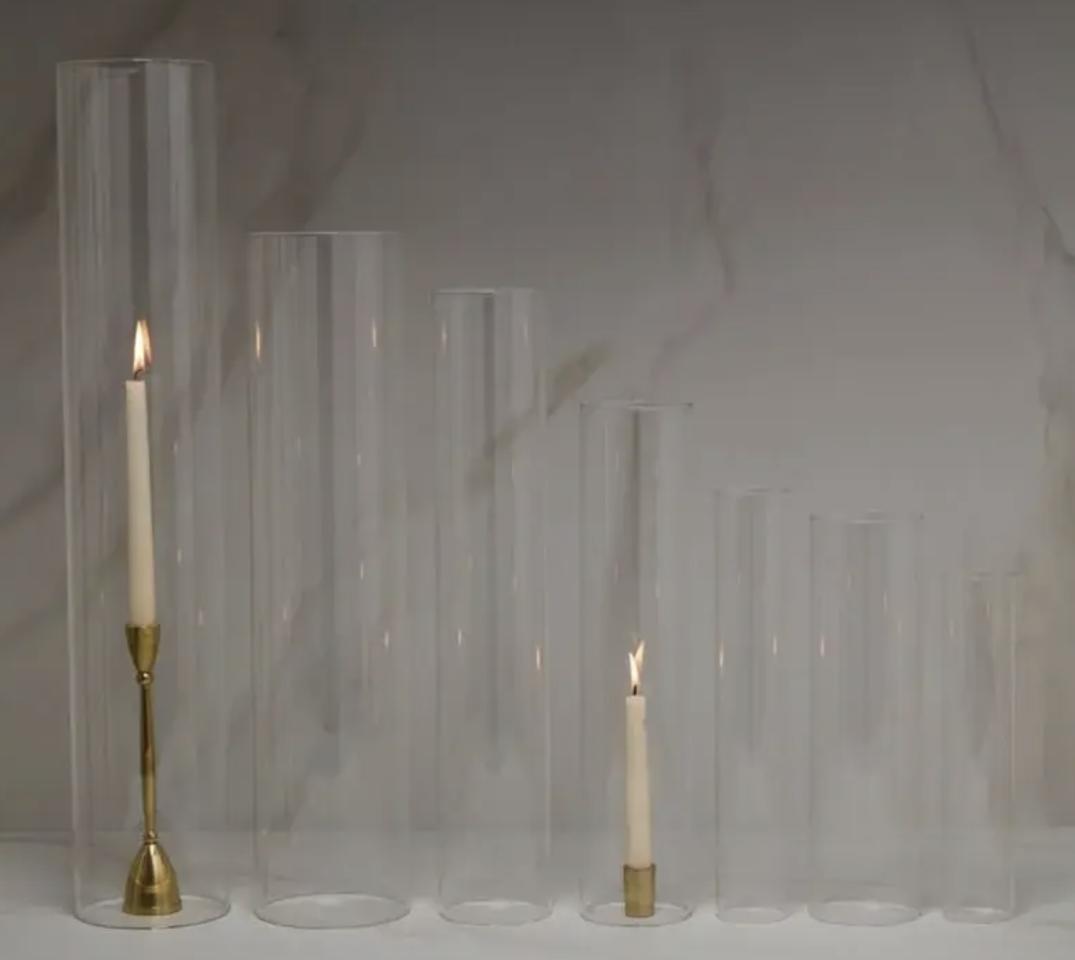 Party Rentals Bend Oregon 19 Glass Candle Chimneys/Sleeves