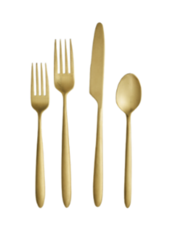 Modern Brushed Gold Teaspoons