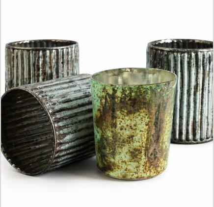 Patina Votives – Ribbed