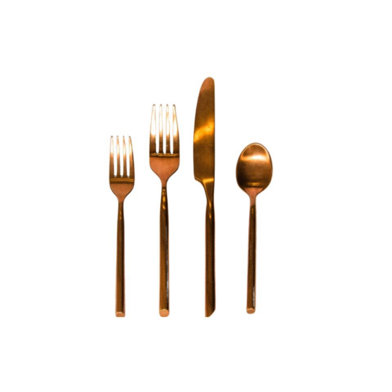 Brushed Copper Dinner Teaspoon 1 Brushed Copper Dinner Teaspoon