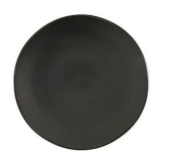 Black Onyx Stoneware Dinner Plate - 11''