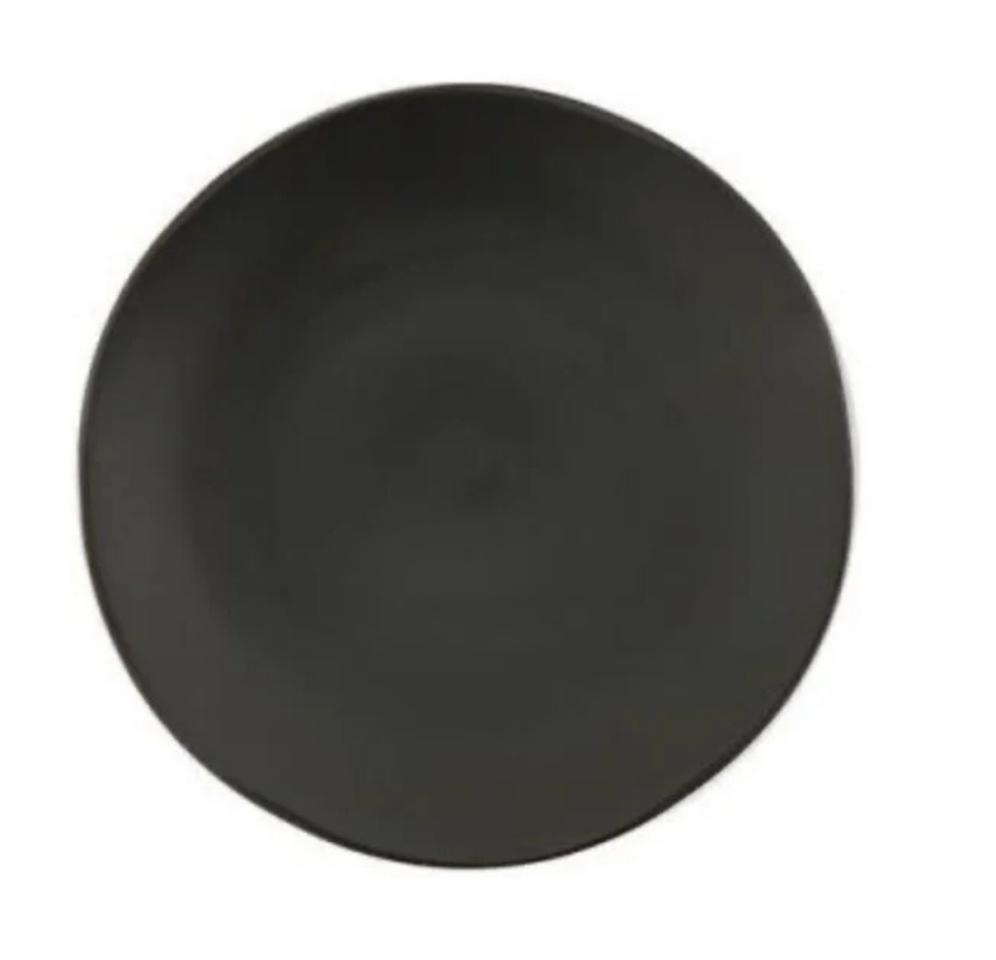 Black Onyx Stoneware Dinner Plate - 11''